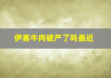 伊赛牛肉破产了吗最近