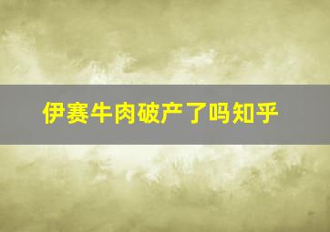 伊赛牛肉破产了吗知乎