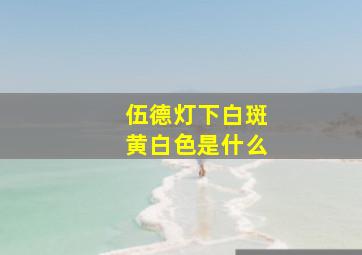 伍德灯下白斑黄白色是什么