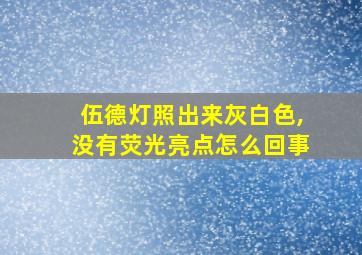 伍德灯照出来灰白色,没有荧光亮点怎么回事