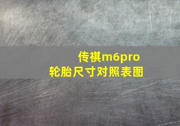 传祺m6pro轮胎尺寸对照表图