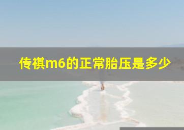 传祺m6的正常胎压是多少