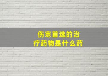 伤寒首选的治疗药物是什么药