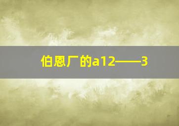 伯恩厂的a12――3