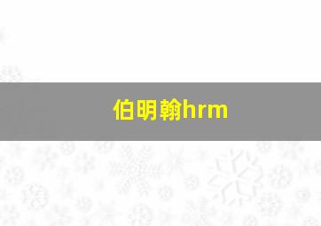 伯明翰hrm