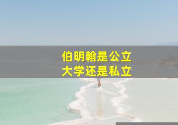 伯明翰是公立大学还是私立