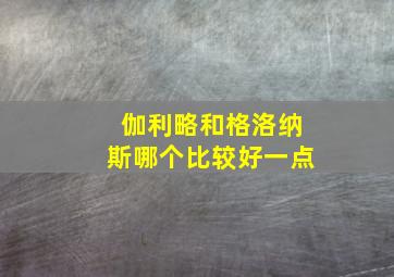 伽利略和格洛纳斯哪个比较好一点