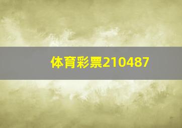 体育彩票210487