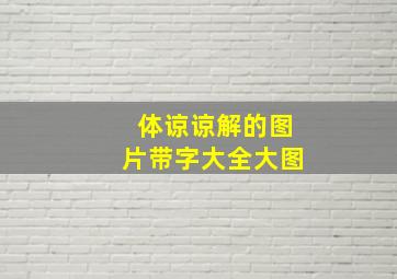 体谅谅解的图片带字大全大图