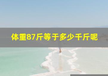 体重87斤等于多少千斤呢