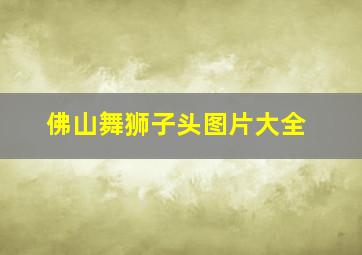 佛山舞狮子头图片大全