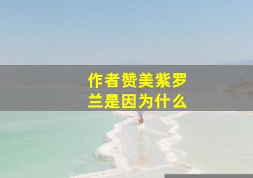 作者赞美紫罗兰是因为什么