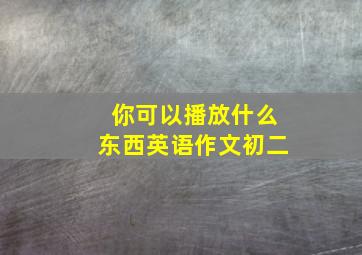 你可以播放什么东西英语作文初二