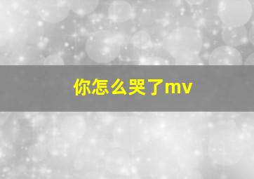 你怎么哭了mv