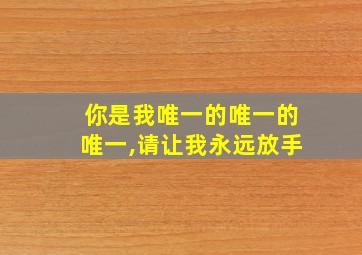 你是我唯一的唯一的唯一,请让我永远放手