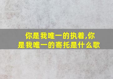 你是我唯一的执着,你是我唯一的寄托是什么歌