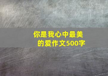 你是我心中最美的爱作文500字