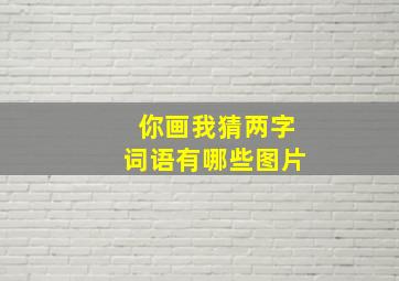 你画我猜两字词语有哪些图片