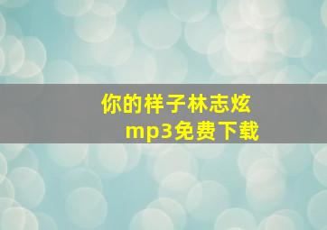 你的样子林志炫mp3免费下载