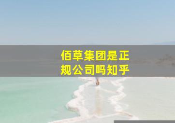 佰草集团是正规公司吗知乎