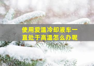 使用爱温冷却液车一直处于高温怎么办呢