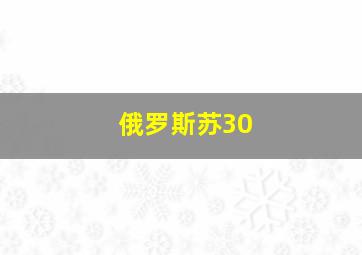 俄罗斯苏30