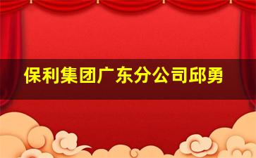 保利集团广东分公司邱勇