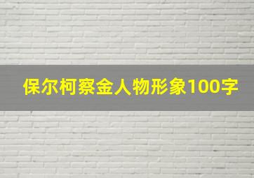 保尔柯察金人物形象100字