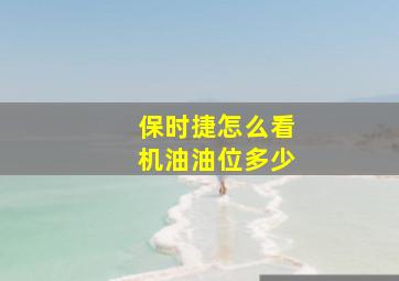 保时捷怎么看机油油位多少