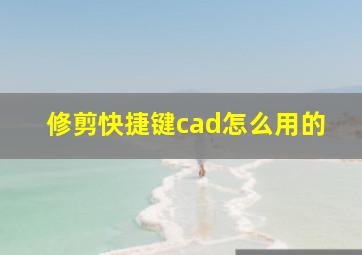 修剪快捷键cad怎么用的