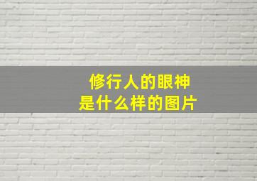 修行人的眼神是什么样的图片