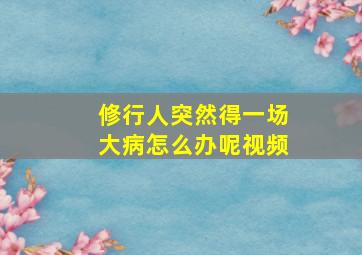 修行人突然得一场大病怎么办呢视频