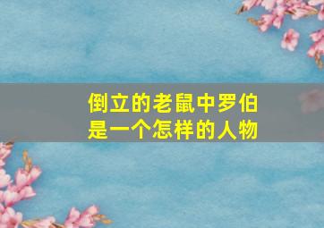 倒立的老鼠中罗伯是一个怎样的人物