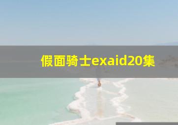 假面骑士exaid20集