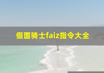 假面骑士faiz指令大全