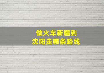 做火车新疆到沈阳走哪条路线