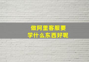 做阿里客服要学什么东西好呢