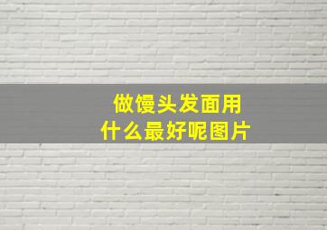 做馒头发面用什么最好呢图片