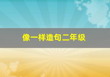 像一样造句二年级