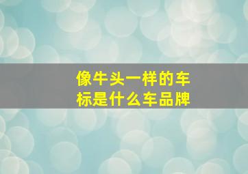 像牛头一样的车标是什么车品牌