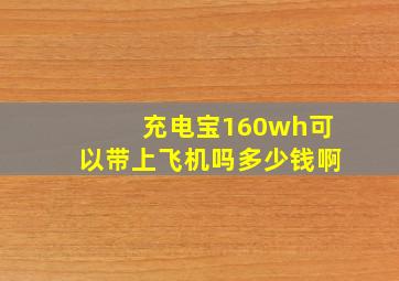 充电宝160wh可以带上飞机吗多少钱啊