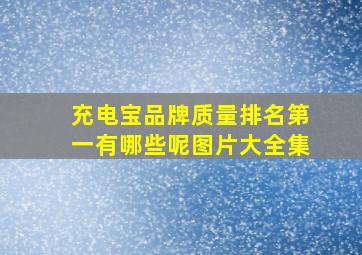 充电宝品牌质量排名第一有哪些呢图片大全集