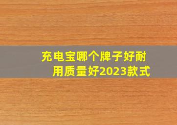 充电宝哪个牌子好耐用质量好2023款式