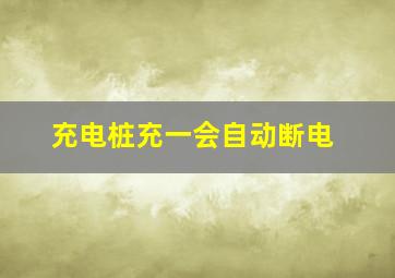 充电桩充一会自动断电