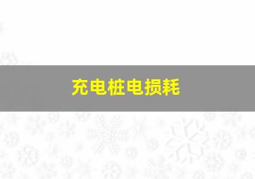 充电桩电损耗