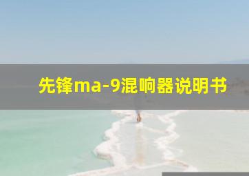 先锋ma-9混响器说明书