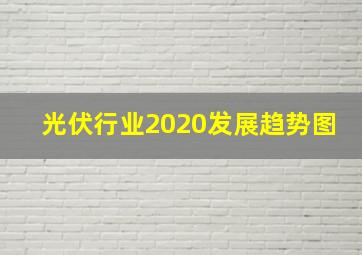 光伏行业2020发展趋势图