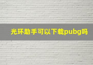 光环助手可以下载pubg吗