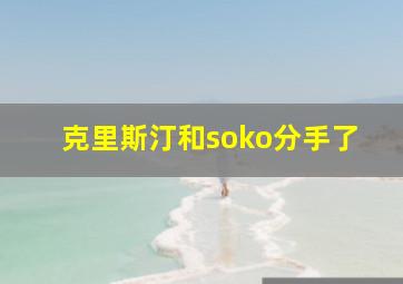 克里斯汀和soko分手了