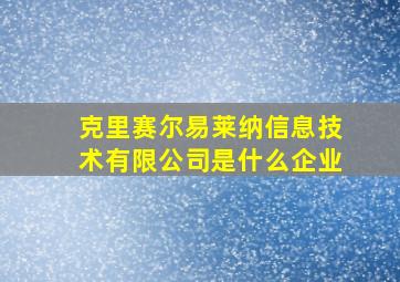 克里赛尔易莱纳信息技术有限公司是什么企业